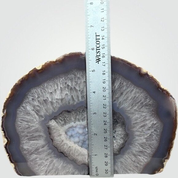 Crystal Bookends, Agate, Geode Center, Natural Home, Mindful Gift, Crystal Lover - Picture 7 of 11